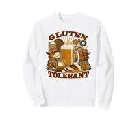 Gluten Tolerant Humour Rétro Amour du Pain Sweatshirt