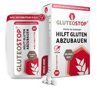 GluteoStop comprimés gluten | aident à décomposer le gluten en cas de sensibilité au gluten et d'intolérance au gluten | alimentation pauvre en gluten | enzyme | 30 mini-comprimés