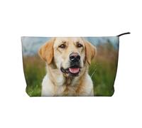 Glutton Trousse de maquillage en velours côtelé avec imprimé crevettes pour femmes, mamans et filles, Adorable chien labrador., Taille unique, Trousse de toilette
