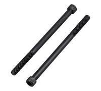 Glvaner Lot de 6 vis à tête cylindrique à six pans creux de 3/8-16 x 14,7 cm, alliage d'acier 12.9, finition oxyde noir, filetage partiel UNC, entraînement hexagonal Allen