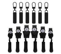 Glvomazty 12 PCS Tirette Fermeture Eclair Remplacement Curseur Fermeture éclair Métal Zipper Pull Amovible Kit de Réparation de Fermeture éclair pour Vêtements, Sacs à Dos, Valises