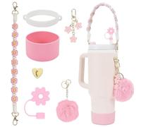 Glvomazty Accessoires pour stanlley Cup, Embouts de Paille Réutilisables, Bottes en silicone Stanlley pour les Coupes stanlley quencher de 30 et 40 oz 7 Pièces
