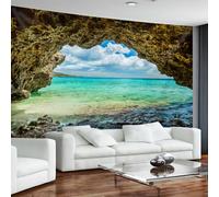 GLWDMB 1 pièce | Tapisserie d'été bleue ciel et océan vue sur la plage tropicale en polyester à suspendre pour salon, chambre, bureau ou décoration de fête | 150 x 130 cm