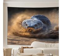 GLWDMB 1 pièce | Tapisserie murale Snake Attack en polyester, pour chambre à coucher, bureau, dortoir, décoration de fête, avec emballage d'installation | 230 x 150 cm