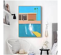 GLWDMB Affiches et imprimés d'art mural de David Hockney, peintures sur toile, images d'art murales, décor de salon - Encadrée, 1 Pièce