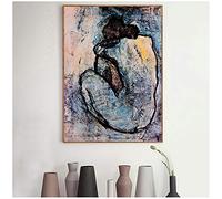 GLWDMB Impression sur toile bleu nu Pablo Picasso peinture à l'huile sur le mur affiches et impressions photo d'art pour décor de salon sans cadre, 1 Pièce