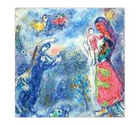 GLWDMB Marc Chagall - peintures sur toile imprimées, images carrées, décoration de la maison, affiche d'art murale - Non encadré, 1 Pièce