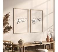 GLWDME 2 pièces 30x40cm Minimaliste Paroles de Chanson Anglaise, Affiches et Impressions, Tableau sur Toile, Peinture Murale pour Salon, Chambre(sans cadre, juste l'affiche)