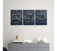 GLWDME Citations inspirantes sur toile, ensemble de peintures murales, impressions sur toile et affiches, tableaux muraux pour salon et chambre à coucher(Sans cadre)