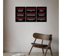 GLWDME Citations inspirantes sur toile, tableaux, affiches et impressions pour chambre à coucher, peinture murale pour salon(Encadrée)