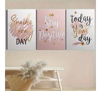 GLWDME Décoration murale sur toile avec citations inspirantes, affiches et impressions pour chambre à coucher, peinture murale pour salon(Sans cadre)