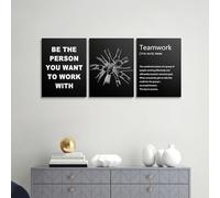GLWDME Ensemble de peintures murales avec citations inspirantes, impressions sur toile et affiches, tableaux muraux pour salon et chambre à coucher(Sans cadre)