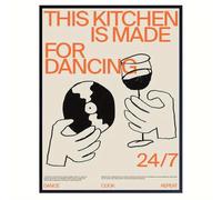 GLWDME « This Kitchen is For Dancing » Toile murale, photos, affiches et impressions pour chambre à coucher, peinture murale pour salon（Sans cadre）