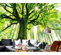 GLWDMH 150x100CM Tapisserie murale en tissu polyester représentant un paysage d'arbres ensoleillés, idéale pour le salon, la chambre, le bureau, la maison ou les fêtes.