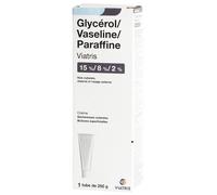 GLYCEROL/VASELINE/PARAFFINE VIATRIS 15%/8%/2% CREME Crème 250 g