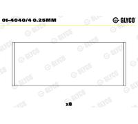 GLYCO 01-4040/4 0.25mm Coussinet de bielle pour CATERHAM,FORD,FORD ASIA & OCEANI