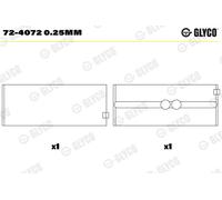 GLYCO 72-4072 0.25mm Coussinet de vilebrequin pour ALEXANDER DENNIS,DINA,SCANIA,