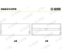 GLYCO H063/4 STD Coussinet de vilebrequin pour MERCEDES-BENZ,NEOPLAN,SETRA