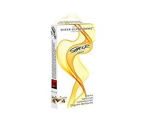 Glyde 461004 Digue Dentaire Sheer Vanille Boîte de 4 Crème