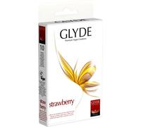 Glyde Ultra Strawberry 10 Pink Condoms - Paquet de 10