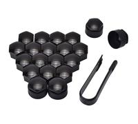 GLYGLY 20 Pièces Cache ecrou pour Porsche 911 Turbo (996), Anti-poussière couvercles de Protection Boulon d'écrou de Pneu Voiture écrous de Roue,19mm-Black