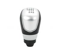 GLYGLY Pommeau de Levier de Vitesses Voiture pour Ford Focus MK2 FL 2008-2011, Pommeau de Changement de Vitesses Tête de bâton de Vitesse,Silver- 6-speed