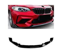 GLYGLY Spoiler Pare-Chocs Avant pour BMW Serie 2 F87 M2 Coupe 2016-2021, Voiture Anti-Collision Lame Séparation Lèvre Canard Inférieure Pare-Chocs Protection,A-Glossy Black