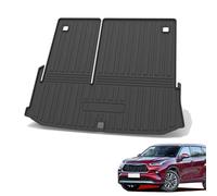 GLYGLY Tapis de Coffre en TPE pour Toyota Highlander 7-Seater Fuel 2022, Tapis de Protection pour Chargement Toutes Saisons Accessoire Auto Résistant à l'eau,Speaker on The Left Side of The Trunk