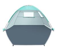 Glymnis Tente de plage accessoire avec 2 portes zippées, protection UV UPF50+, protection contre le vent, petite taille une fois repliée, pour 2 à 3 personnes