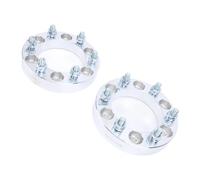 Glymzoi Entretoises de roue 4 pièces 30MM 6 pour entretoises roue à goujons adaptateurs remplacement en alliage d'aluminium pour Mitsubishi L200-argent