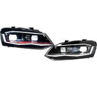 Glymzoi Phare de voiture Headlamps Assembly for VW For POLO 2019 2020 2021 2022 For Headlight Car Lights Head Lamp(Argent,LHD)