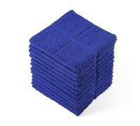 Glynniss Lot de 12 torchons de cuisine très absorbants 100 % coton pour la vaisselle et le nettoyage Bleu marine