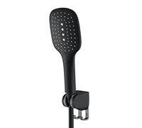 GLYYRLR Pommeau de Douche Noir Universels ABS Douchette à Main avec 3 Modes Economie d'eau, Haute Pression Douchette Douche avec 1.5M Tuyau de Douche Flexible, ABS Support de Douche