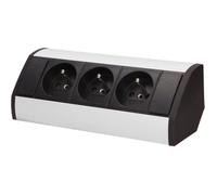 Gm-9001/B-G Multiprise Angle Prise De Meuble Ou De Bureau 3X2P+T Bloc Multiprise Parfait Pour Les Vitrines Prise Plan De Travail