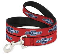 GM General Motors Laisse pour chien Chevrolet 1940 avec nœud papillon Orange Bleu Blanc 1,2 m de long 3,8 cm de large