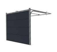 GM Portes - KIT Porte de garage LANCE Sectionnelle | Avec moteur et 2 télécommande | Moteur: Ecoline - Wifi - Inclus | 200cm X 240cm | Anthracite - Finition lisse sablé