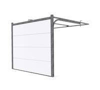 GM Portes - Porte De Garage LANCE Sectionnelle Prémontée | Panneaux sans lignes | Moteur: Somfy 600io - Wifi - Inclus | 200cm X 240cm | Blanc - Finition lisse sablé