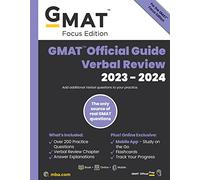 Gmat Official Guide Verbal Review 2023: Book + Online Question Bank