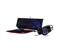 GMB Gaming Phantom GGS-UMGL4-01 - Ensemble de clavier, souris, casque et tapis de souris - rétro-éclairé - USB - US - boîte de couleur