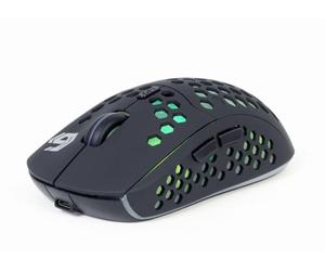 GMB Gaming Wireless Gaming Mouse - Souris de jeu sans fil 6 boutons, batterie Li-ion rechargeable, ajustement rapide DPI, design ergonomique, éclairage LED, suivi de précision pour PC Gamers