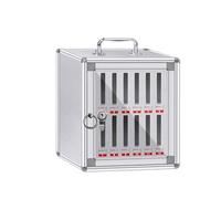 GMBAYUE Alliage D'aluminium Téléphones Portables Armoire de Rangement Mural Casier avec Serrure et Poignée Cell Phone Locker Box for Bureau Classe Sport(22x20x26cm/9x8x10in)