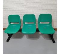 GMBAYUE Banc de Salle d'Attente à 2-3 Places, Chaise D'Invité Érgonomique Moderne, Sièges de Bureau avec Dossier for Stade, Hôpital, Banque, Coiffeur, Hall, Conférence(Green,162cm/63.7in)