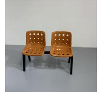 GMBAYUE Banc for Salle d'Attente, Sièges Décoratifs avec Dossier Confortable, Chaises de Vestibule Respirant, Bancs de Zone de Réception for Salon de Coiffure, Café, Magasin(Dark Yellow,105cm/41.3in)