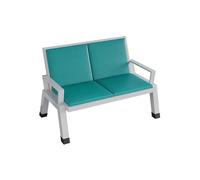 GMBAYUE Bancs D'attente Airport, Chaises de Réception avec Accoudoirs et Dossiers, Banc de Vestibule for Aéroport, Banque, Hôpital, École, Salon de Coiffure(Green,120cm/47.2in)