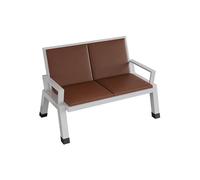 GMBAYUE Bancs D'attente Airport, Chaises de Réception avec Accoudoirs et Dossiers, Banc de Vestibule for Aéroport, Banque, Hôpital, École, Salon de Coiffure(Brown,120cm/47.2in)