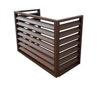 GMBAYUE Cache Climatiseur Exterieur Aluminium, Couvercle Décoratif de Climatiseur,Cache Bloc Clim Exterieur, Réduction du Bruit et Imperméable, Adapté à la Protection Extéri (Color : Brown, Size : 1