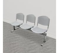 GMBAYUE Chaise de Salle d'Attente, Banc Réception Aéroport avec Accoudoirs, Chaises d'Invités de Bureau for Entreprise, Hôpital, Marché, Cliniques, Salons(Gray,152cm/60in)