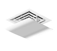 GMBAYUE Déflecteur de Vent pour Climatiseur, Déflecteur D'air Réglable pour Climatiseur Central, Déflecteur Climatisation Plafond, Air Conditionné Vent Déflecteur (Color : Square plastic steel, Size