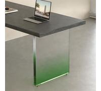 GMBAYUE Pieds de Table en Acrylique Transparent, Pieds de Bureau en Acrylique, Support de Meuble Flottant, Support de Remplacement for Salle à Manger, Bar, Table Basse(Green)