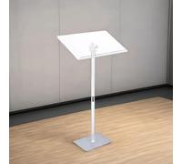 GMBAYUE Pupitre de Conférence Acrylique Transparent, Chaire D'église, Pupitre de Conférence Pliable, Pupitres et Podiums Portables pour églises, Concerts, Discours, Mariages